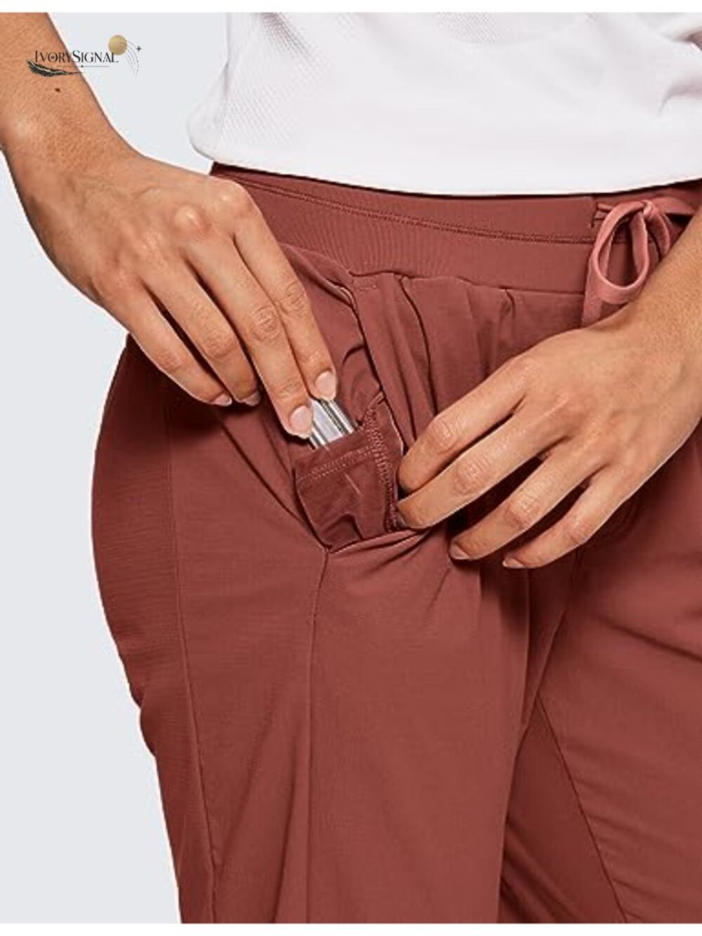 Lightweight Ripstop High Rise Joggers with Pockets 27.5 Inseam - Picture 5 of 5
